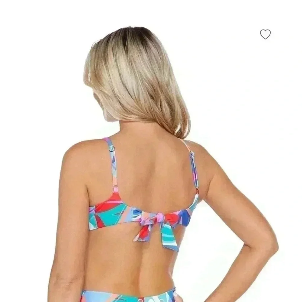 Raisins Bright Idea Love Abstract Print Bikini Set, M (top)/L (bottom) - Picture 4 of 13